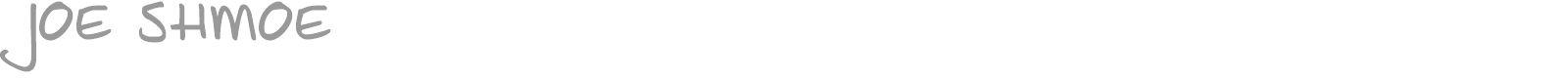 Joe Shmoe font preview